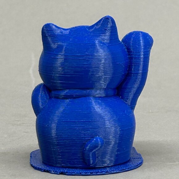 3D Printing Blue Lucky Fortune Cat Maneki Neko - Picture 5 of 8